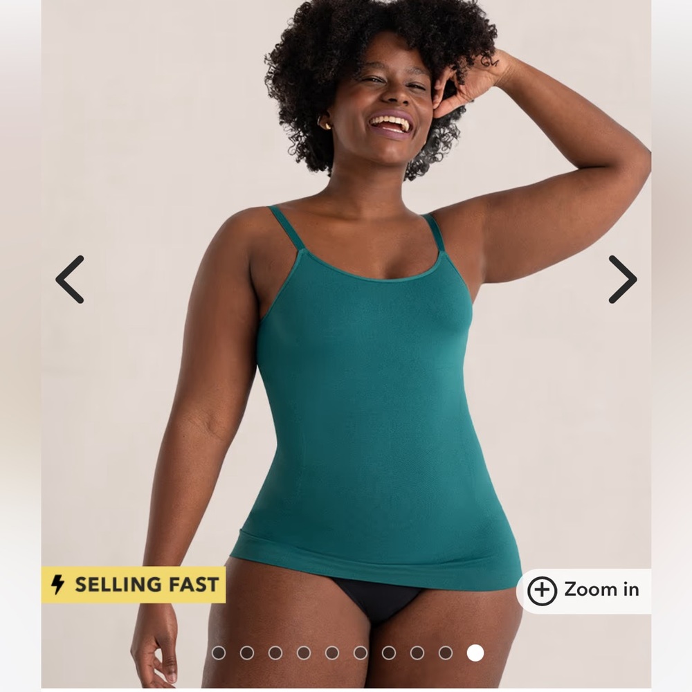 Shapermint Essentials Shapewear Tummy control Forest Green Camisole Top